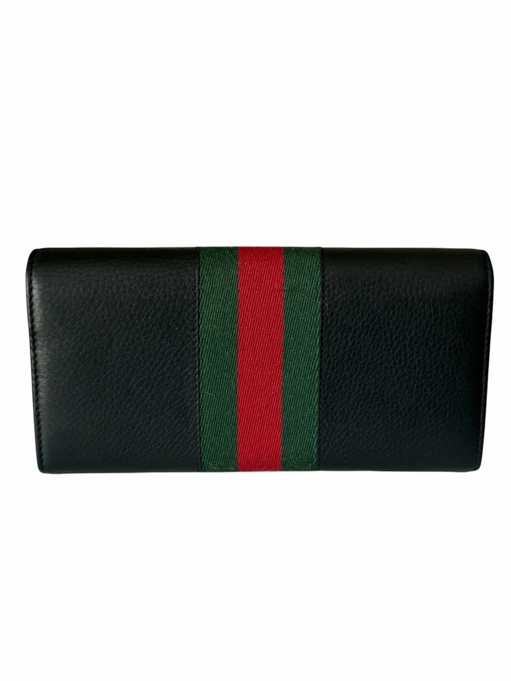 Gucci Horsebit Web Wallet On Chain Black Leather WOC Detachable Strap - Picture 4 of 15